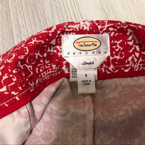 Talbots Red & White Skirt - Picture 9 of 9